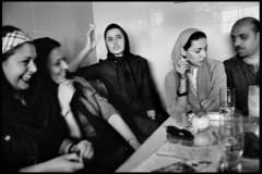 IRAN. Tehran. June 2001. Inside a fashionable coffee house.