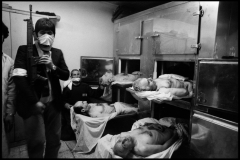 IRAN. Tehran. February 15th, 1979. The bodies of four generals, executed after a secret trial held at Ayatollah KHOMEINY's headquarters, at the Refa girls' school. Their bodies lie at the morgue. Top left General KHOSROWDAD, top right General RAHIMI, bottom left General NAJI, bottom right General NASSIRI (ex chief of the SAVAK secret police).IRAN. Tehran. February 15th, 1979. The bodies of four generals, executed after a secret trial held at Ayatollah KHOMEINY's headquarters, at the Refa girls' school. Their bodies lie at the morgue. Top left General KHOSROWDAD, top right General RAHIMI, bottom left General NAJI, bottom right General NASSIRI (ex chief of the SAVAK secret police).
