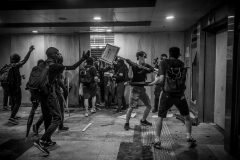 Hong Kong October 6, 2019 Protesters enter and vandalize a government office in the New Territories a few days after a ban on wearing masks at demonstrations was announced by the Hong Kong government, tens of thousand of people took to the streets in protests, continuing  the citizens' stand on what they see as increasing encroachment of their freedoms from mainland China. Photo by David Butow/Redux