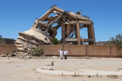 Sirte, Libya, June 17, 2013
Ruined water tower in Sirte, bombed by NATO. As the birthplace of Muammar Gaddafi, Sirte was favoured by the Gaddafi government. The city was the final major stronghold of Gaddafi loyalists in the Libyan civil war. During the battle, Sirte was left almost completely in ruins, with many buildings totally destroyed or damaged.
From the series 'Mediterranean. The Continuity of Man' ©Nick Hannes